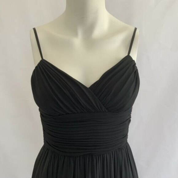 Decode 1.8 Prom Dress Black Silk Sleeveless V-neck Built In Bra 2 - Picture 12 of 12